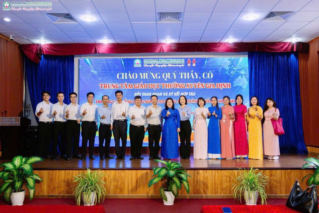 TRUNG TÂM GDTX GIA ĐỊNH KÝ KẾT MOU VỚI TRƯỜNG CAO ĐẲNG CÔNG NGHỆ CAO ĐỒNG AN – MỞ RỘNG CƠ HỘI HỌC VĂN HÓA GẮN VỚI HỌC NGHỀ CHO HỌC VIÊN.