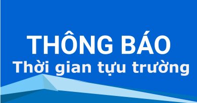 Thông báo về thời gian tựu trường năm học 2024-2025 đối với học viên tại Trụ sở chính