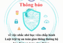 Thông báo về việc nhắc nhở học viên chấp hành Luật trật tự an toàn giao thông đường bộ bảo đảm an toàn giao thông năm học 2025 – 2026