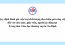 Quy định đánh giá, xếp loại chất lượng theo hiệu quả công việc đối với viên chức, giáo viên, người lao động tại Trung tâm Giáo dục thường xuyên Gia Định