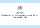Kế hoạch Triển khai thực hiện nhiệm vụ công tác học sinh, sinh viên Năm học 2025 – 2026