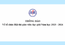 Thông báo Về tổ chức Hội thi giáo viên dạy giỏi Năm học 2025 – 2026
