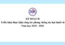 Kế hoạch Triển khai thực hiện công tác phòng chống tác hại thuốc lá Năm học 2025 – 2026