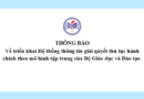 Thông báo Về việc triển khai Hệ thống thông tin giải quyết thủ tục hành chính theo mô hình tập trung của Bộ Giáo dục và Đào tạo
