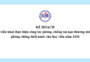 Kế hoạch Triển khai thực hiện công tác phòng, chống tai nạn thương tích, phòng chống đuối nước cho học viên năm 2026