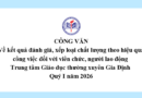 Thông báo Về kết quả đánh giá, xếp loại chất lượng theo hiệu quả công việc đối với viên chức, người lao động Trung tâm Giáo dục thường xuyên Gia Định Quý I năm 2026