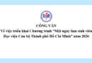 Công văn về việc triển khai Chương trình “Một ngày làm sinh viên Học viện Cán bộ Thành phố Hồ Chí Minh” năm 2026