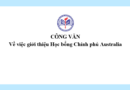 Công văn về việc giới thiệu Học bổng Chính phủ Australia