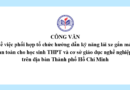 Công văn về việc phối hợp tổ chức hướng dẫn kỹ năng lái xe gắn máy an toàn cho học sinh THPT và cơ sở giáo dục nghề nghiệp trên địa bàn Thành phố Hồ Chí Minh